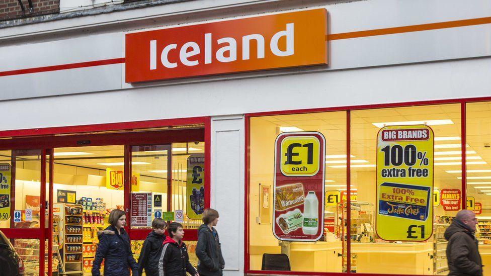 The outside of an Iceland supermarket