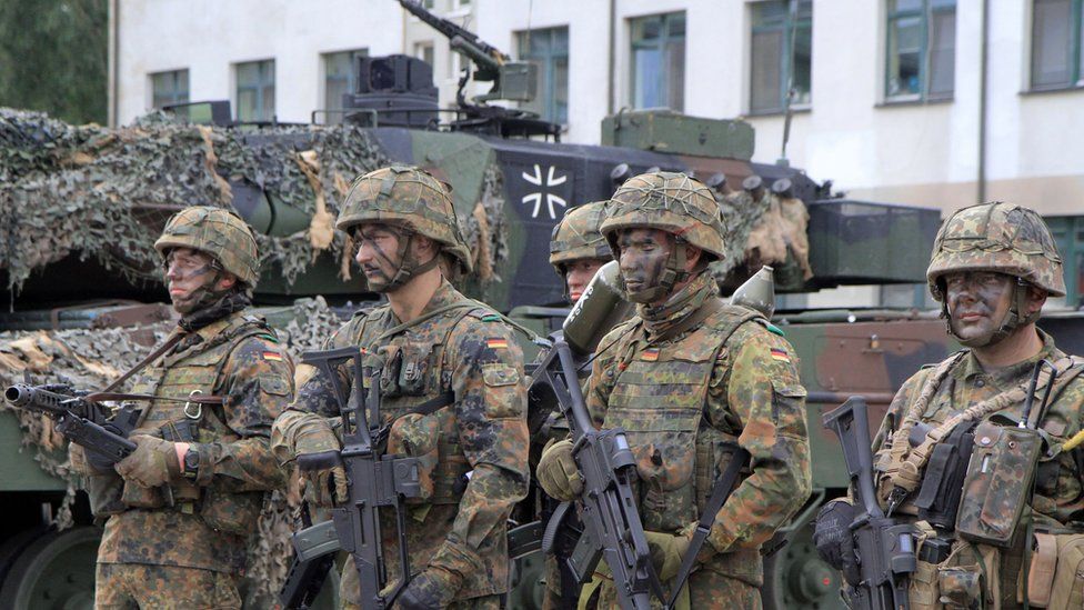 German troops in Nato battlegroup in Lithuania, 25 Aug 17