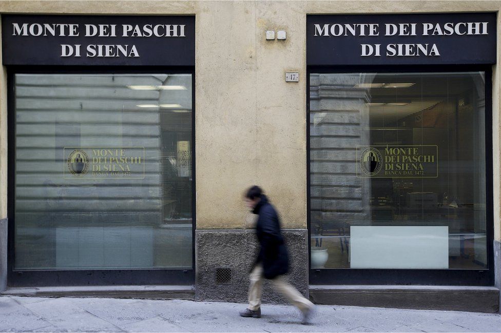 Italy seeks 20bn euros for banks as Monte dei Paschi flounders - BBC News