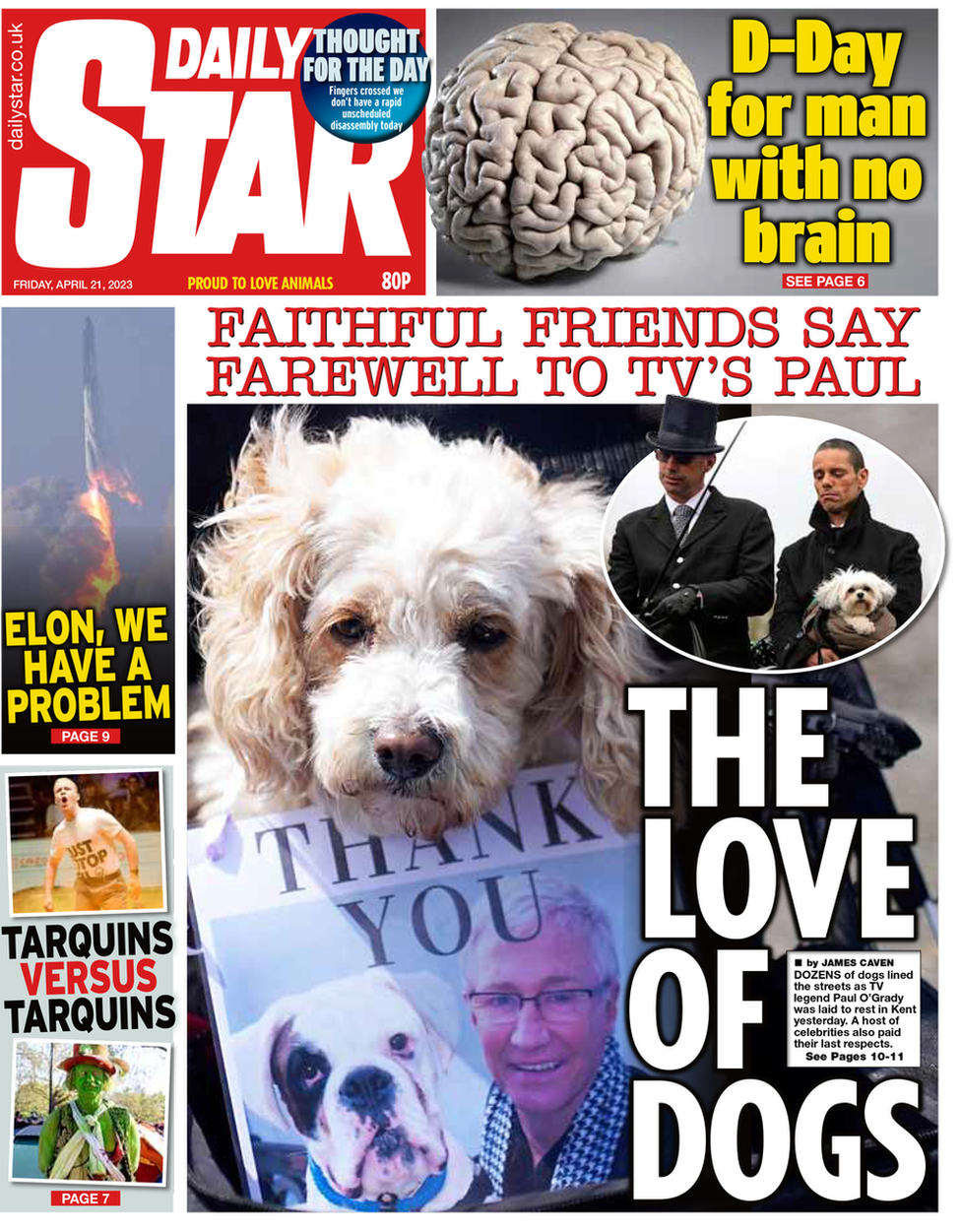 The Daily Star front page 21 April 2023