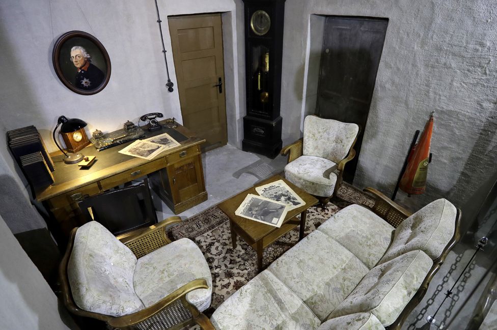 A mock-up of Hitler's living room-cum-office (AP pic)