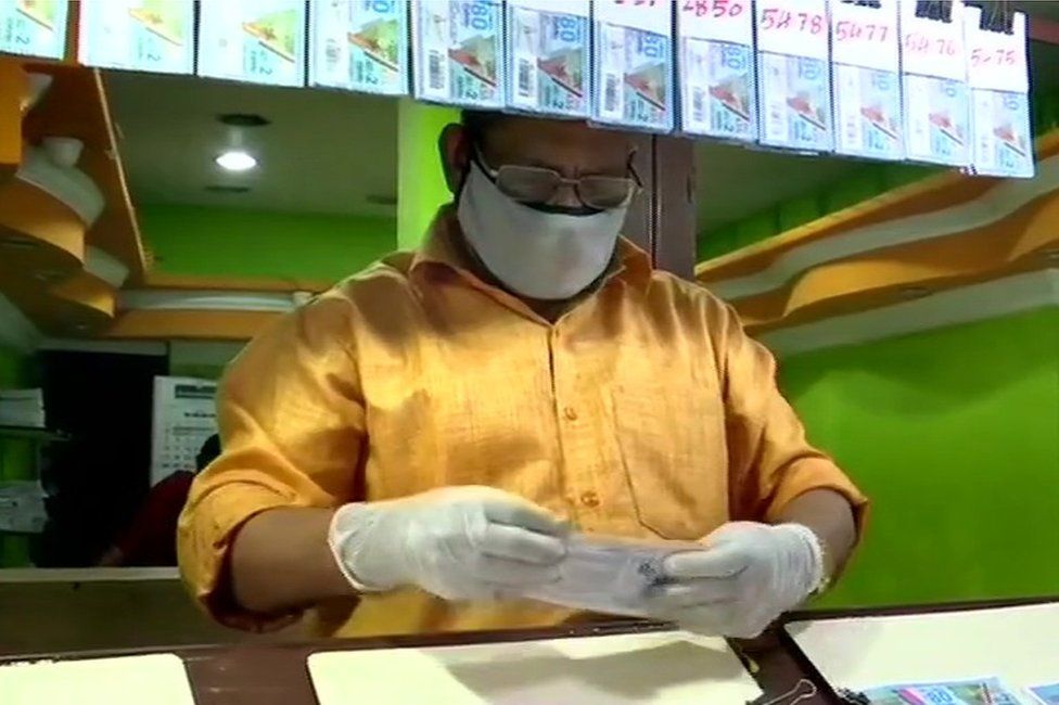 A retail lottery seller in Thiruvananthapuram