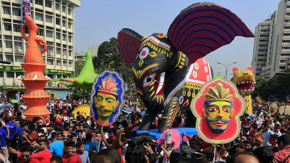 A parade for Bengali new year in Dhaka