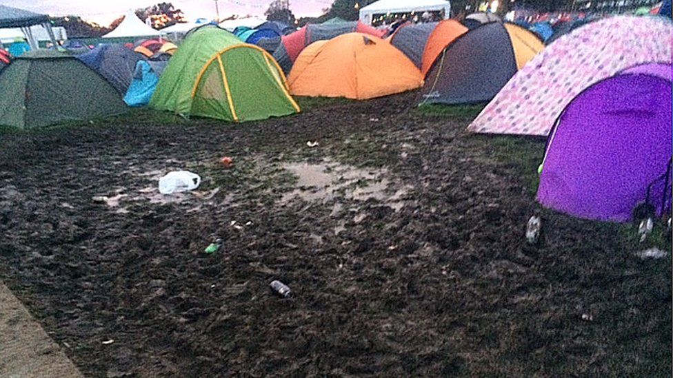 The mud at Leeds festival