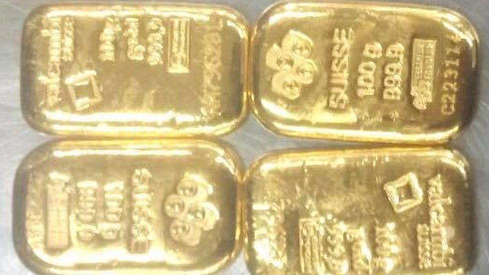 Gold bars seized by Bangladeshi customs