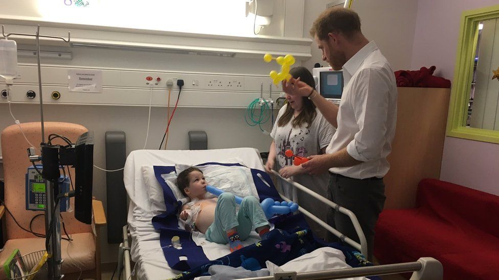 Prince Harry visiting patient