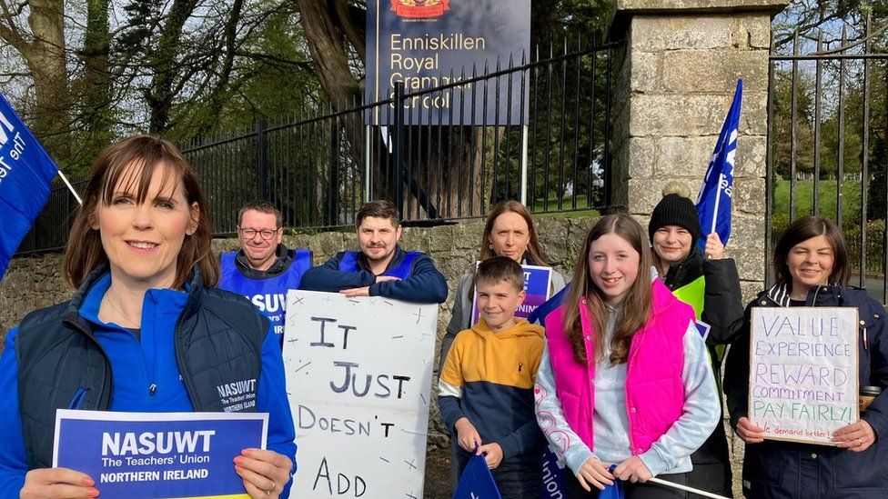 Teachers outside Enniskillen Royal