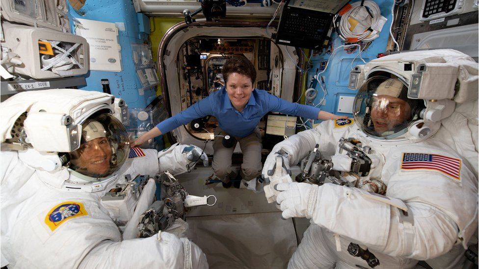Nasa astronauts on the International Space Station