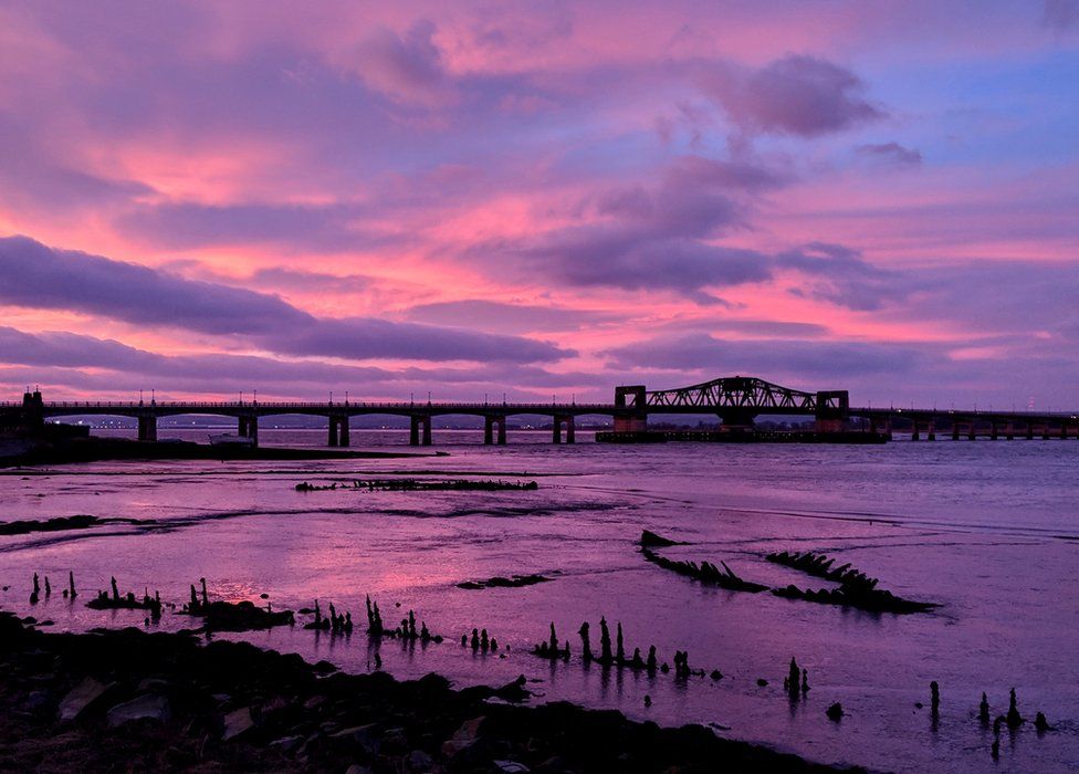 Kincardine Bridge at sunrise