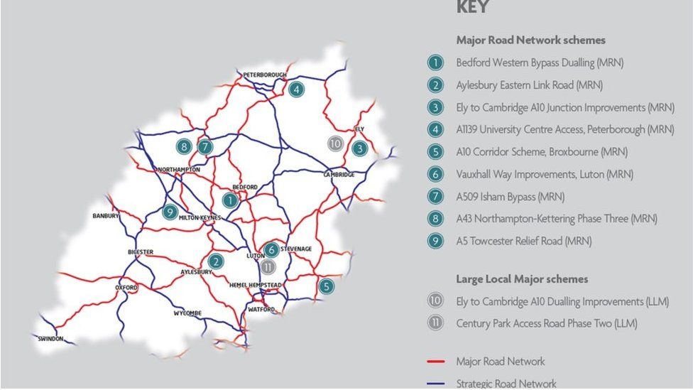 The plans for £700m of investment in roads