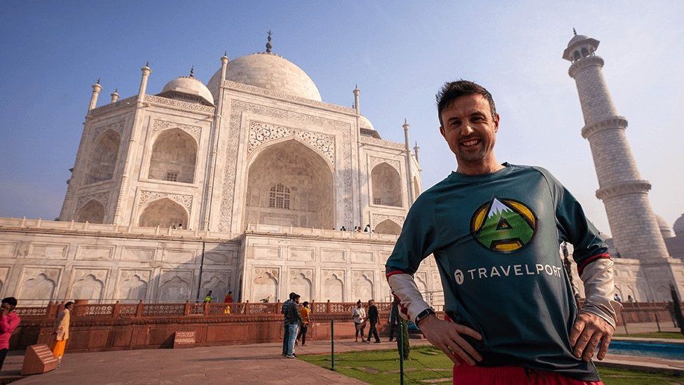 Jamie McDonald at the Taj Mahal