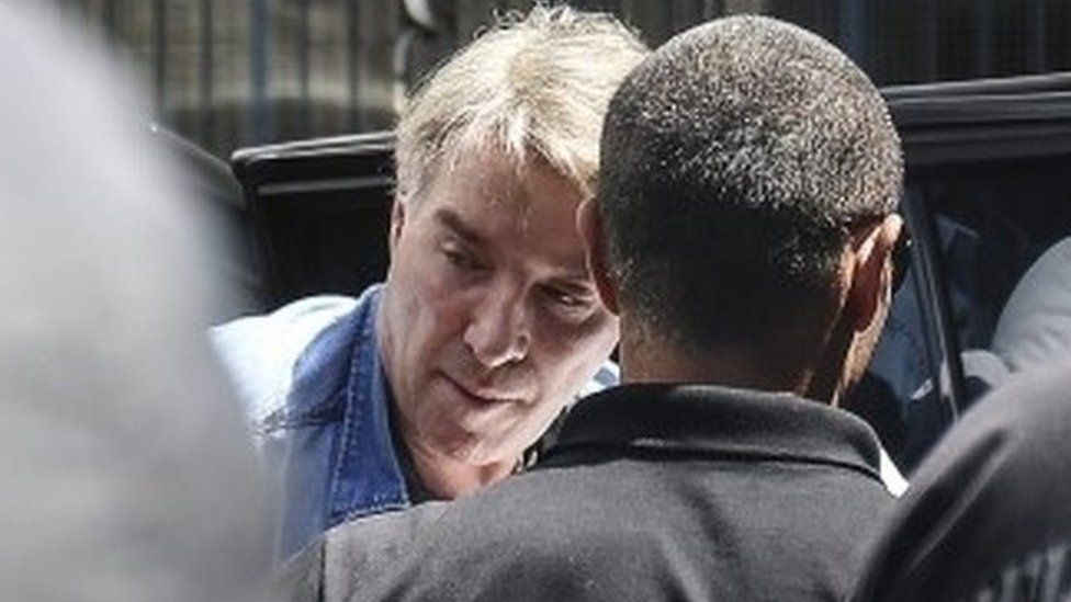 Picture showing Eike Batista arriving at the Ary Franco prison in Rio de Janeiro, on 30 January, 2017.