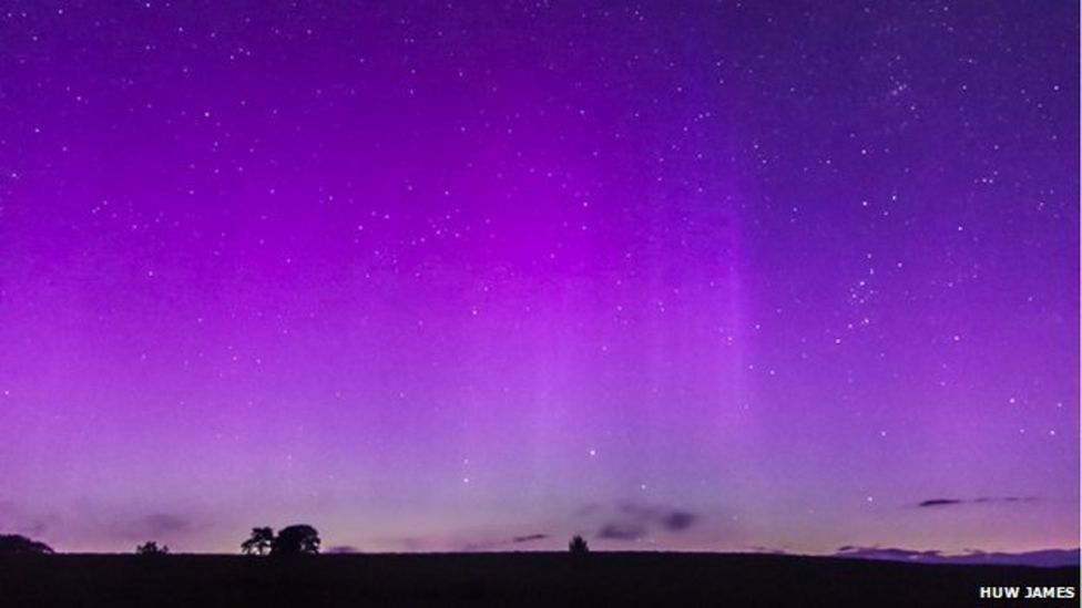 Northern Lights photographed over south Wales BBC News