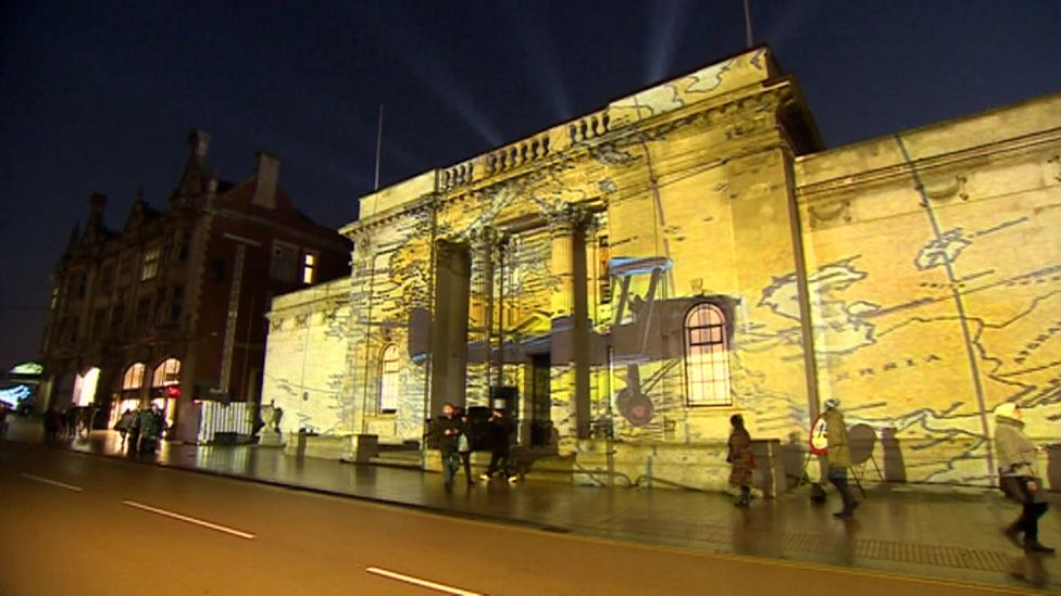 Projection on Ferens Art gallery