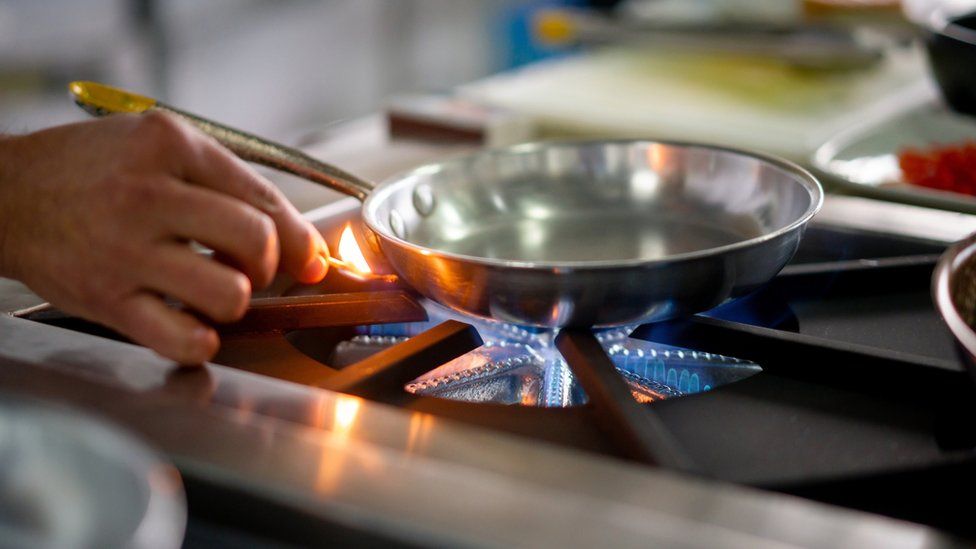 Pan on hob