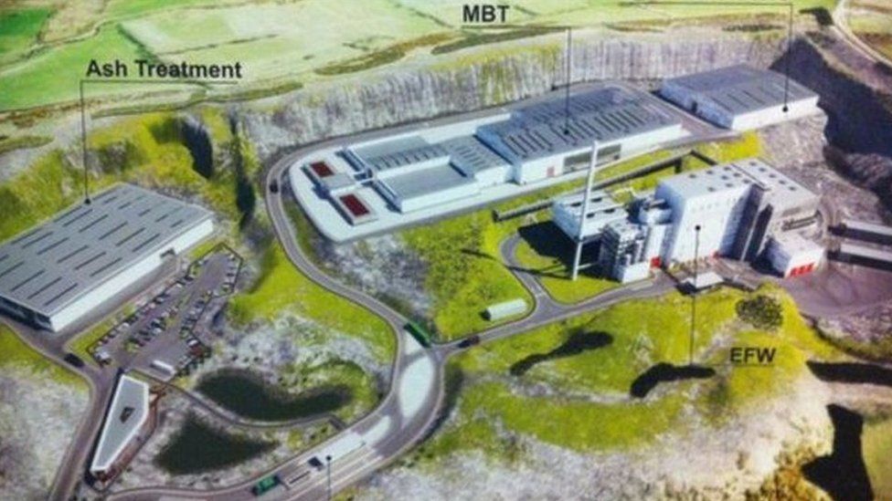 An artist's impression of the proposed waste facility