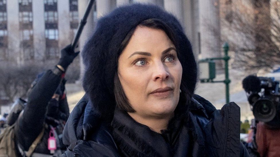 Sarah Ransome arrives before proceedings in the Ghislaine Maxwell trial in the Manhattan borough of New York City, New York, U.S., December 20, 2021