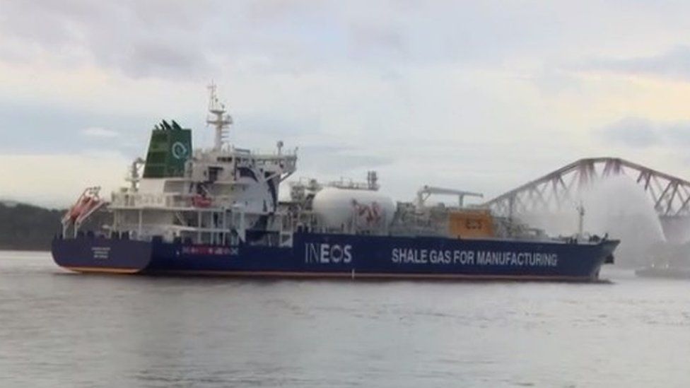 Ineos ship carrying US shale gas to Scotland