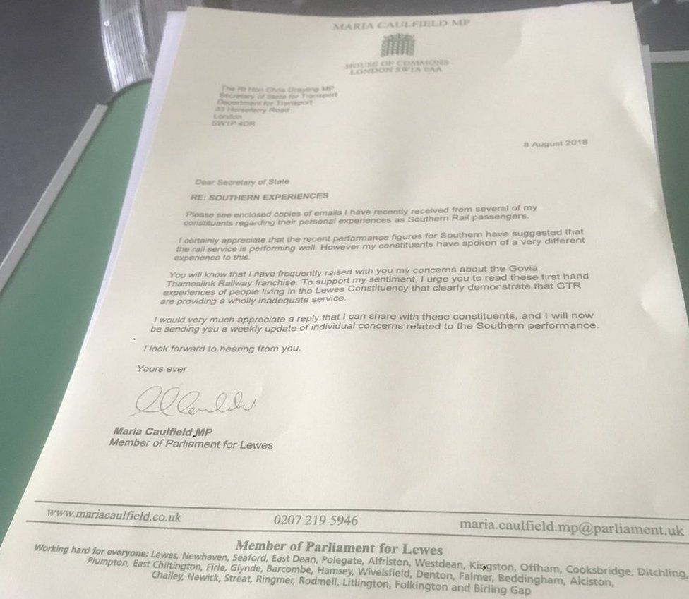Letter and emails to Chris Grayling
