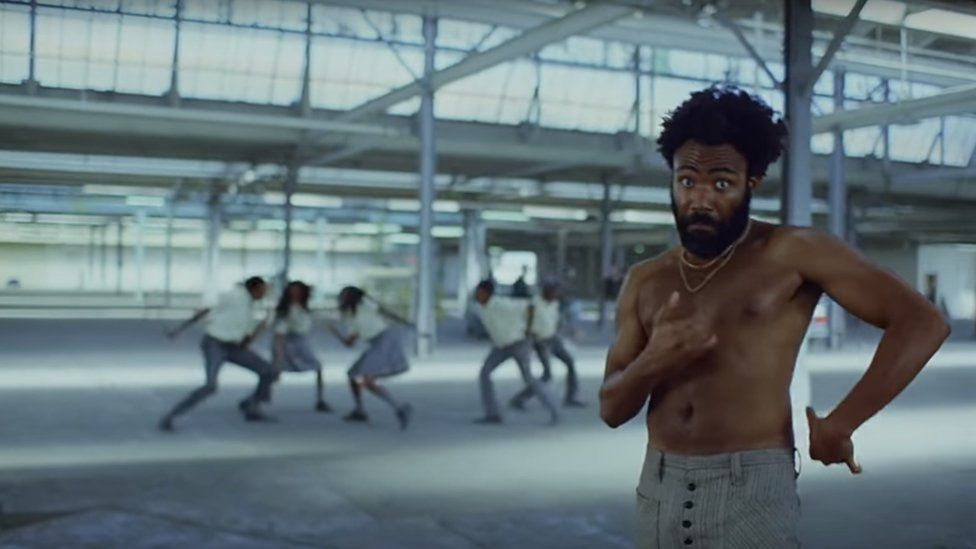 A still from the Childish Gambino video