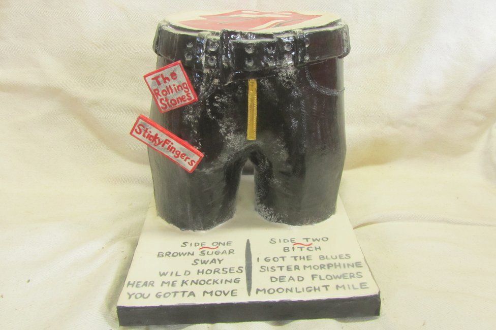 Ceramic version of Sticky Fingers by The Rolling Stones