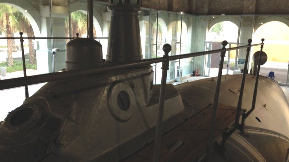 The world's first electric-powered submarine in Cartagena