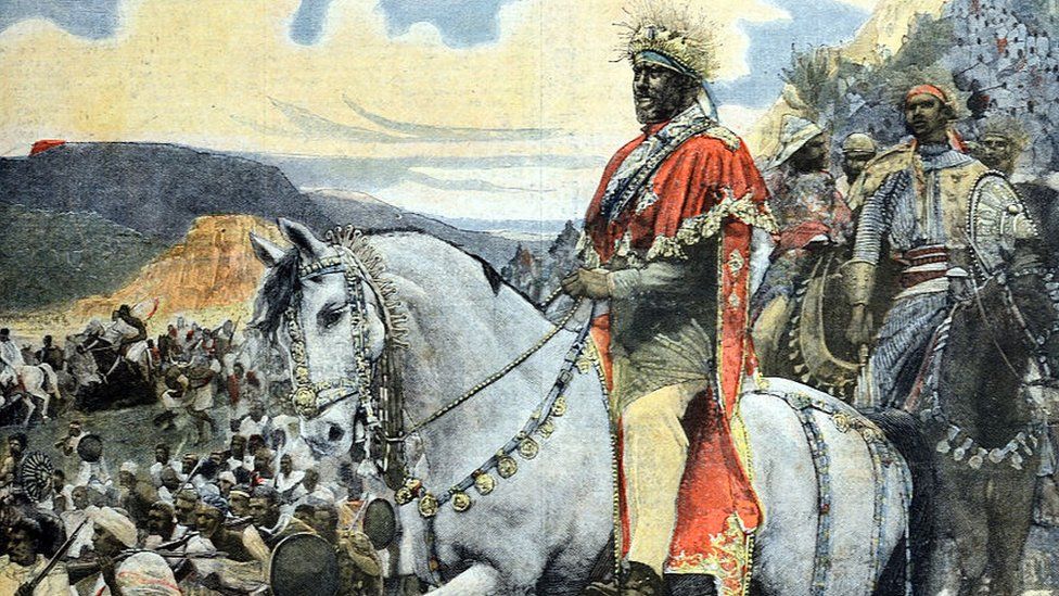 Menelik II of Ethiopia at Battle of Adwa 1896 Ethiopia