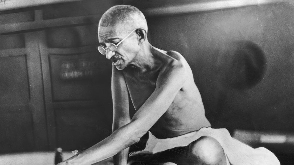 Circa 1935: Indian spiritual and political leader Mahatma Gandhi (1869 - 1948)