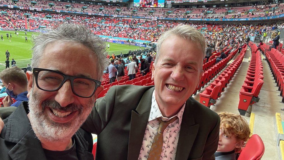 Comedian David Baddiel and Frank Skinner were at Wembley stadium for the match
