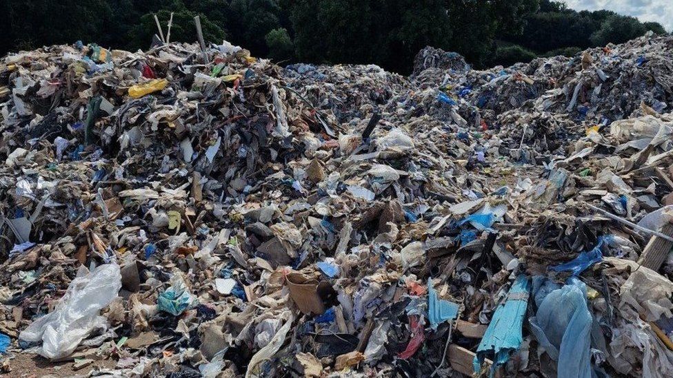 Pile of waste found by Cheshire Police