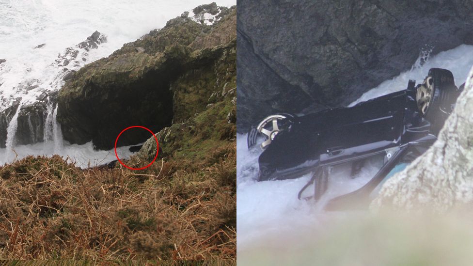 Marine Drive crash Subaru recovered after cliff plunge BBC News