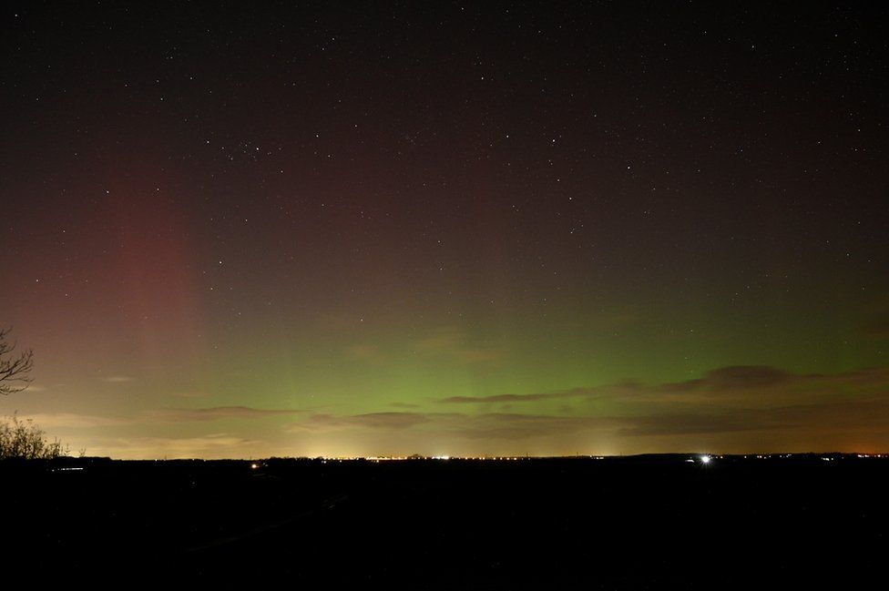 Aurora Borealis seen from Langar in the Vale of Belvoir