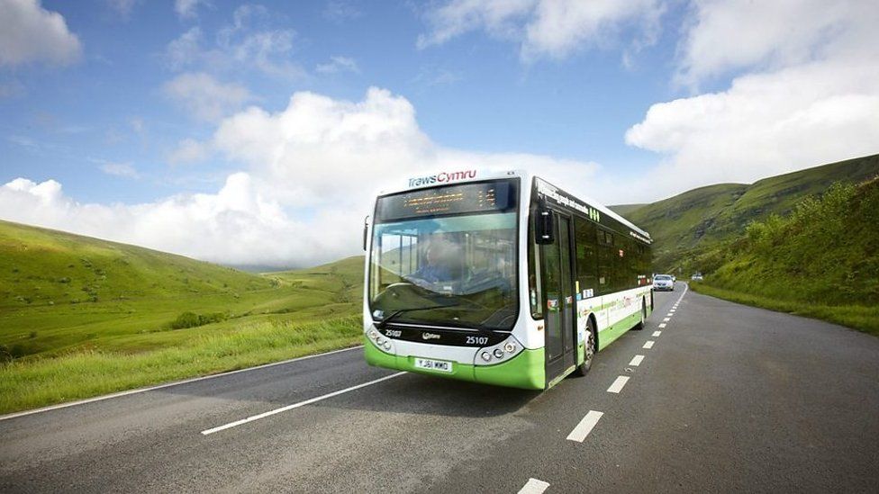 A bus on the TrawsCymru route