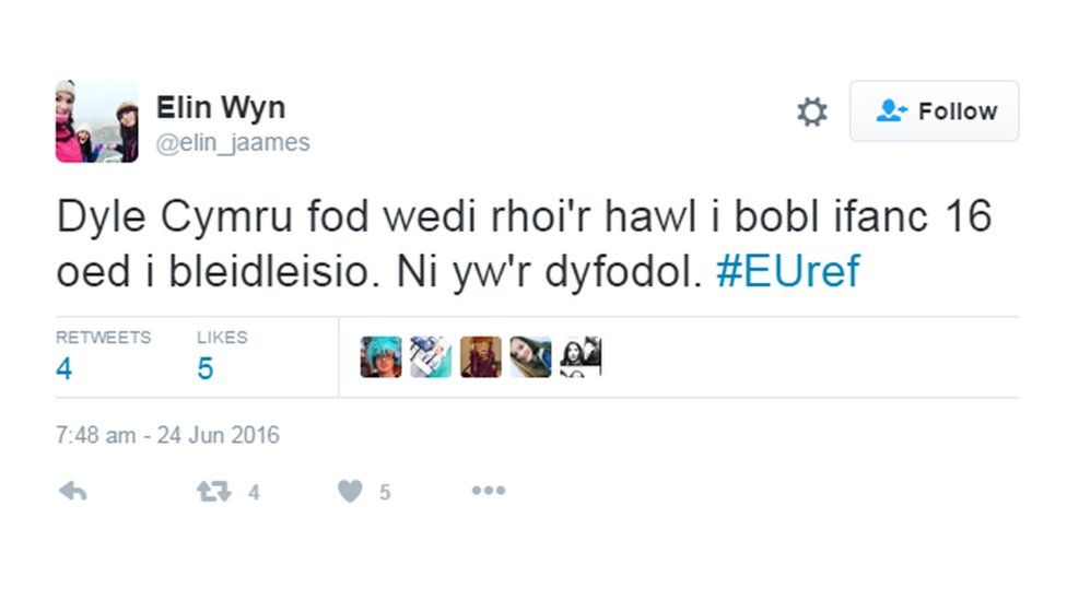 Sut fydde pleidlais i bobl dros 16 wedi effeithio'r bleidlais?