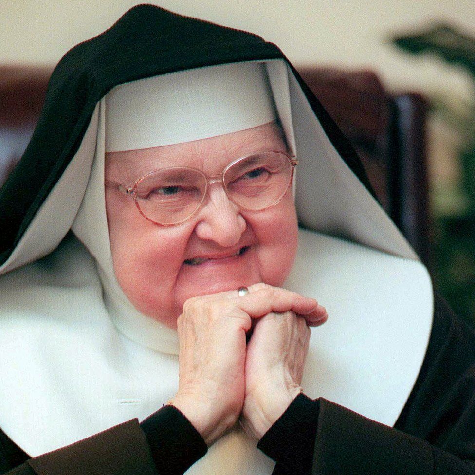 Mother Angelica wearing religious clothes