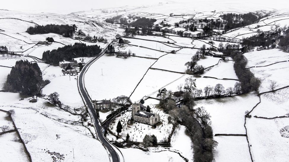 snow in North Yorkshire