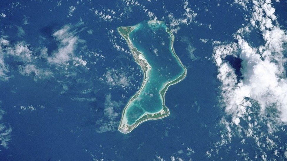 Diego Garcia seen from space