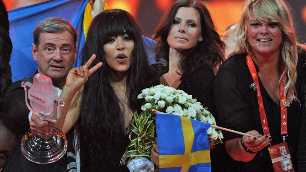 Лорин из Швеции после победы на Евровидении в 2012 году