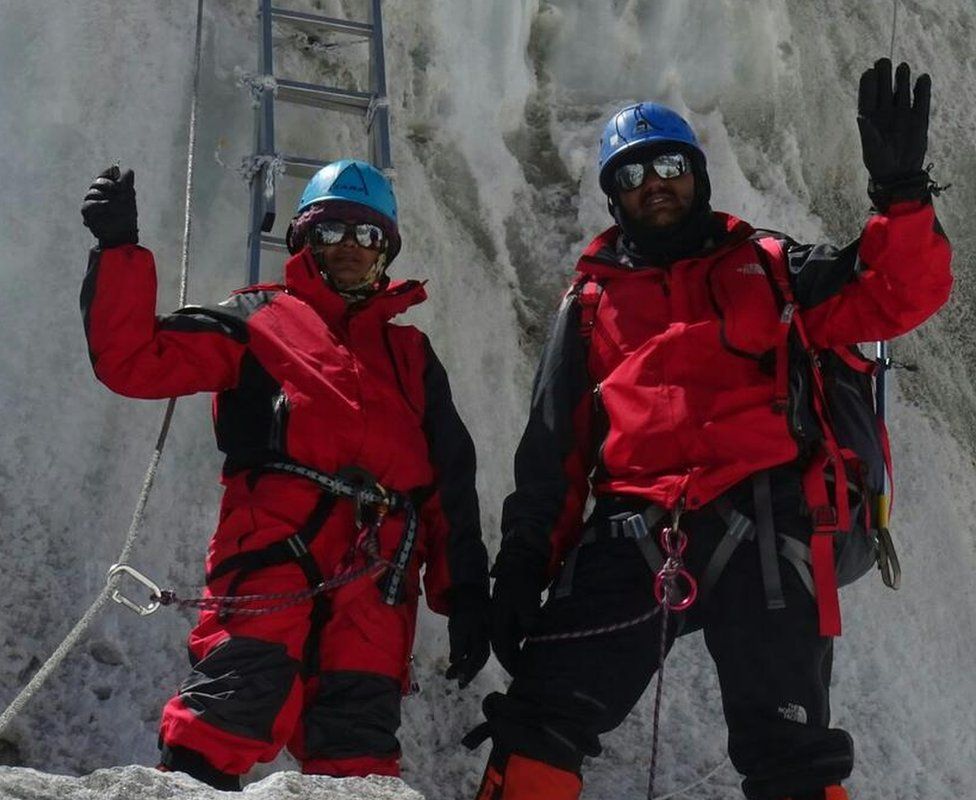 The Rathod couple on Everest