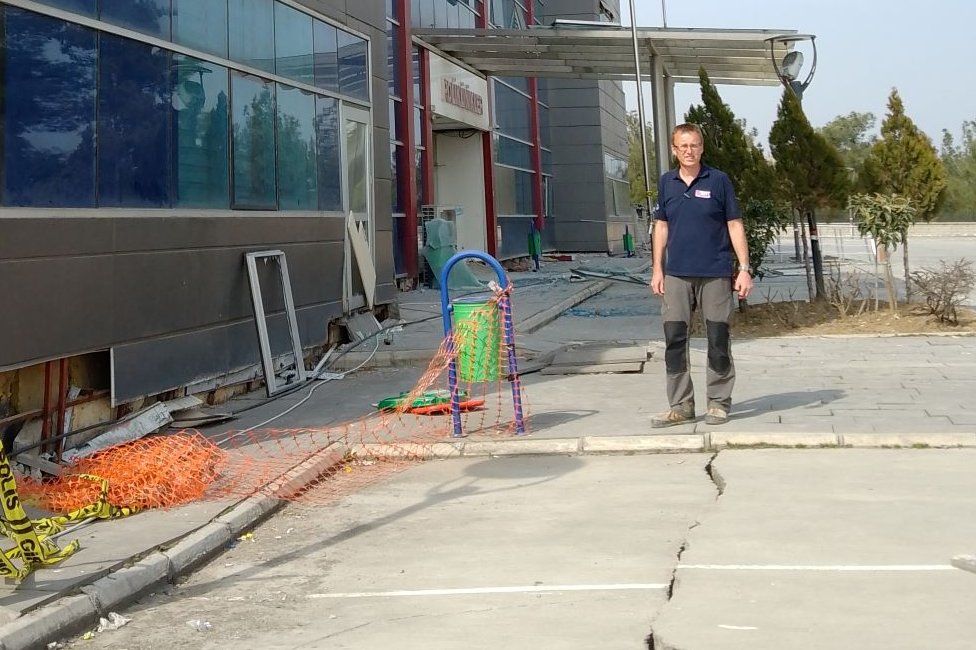 The ground outside the hospital cracked with the force of the quake