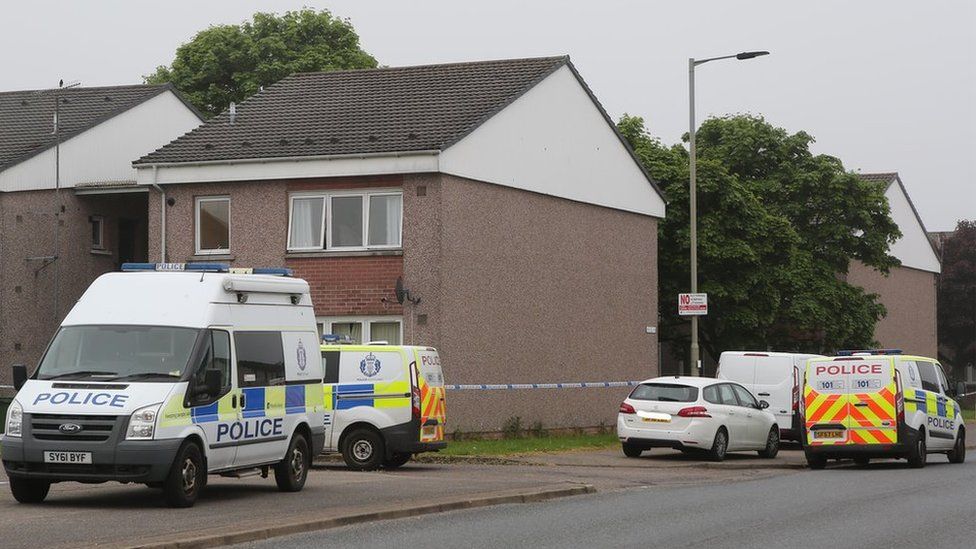 Police at Balloan Road in Inverness