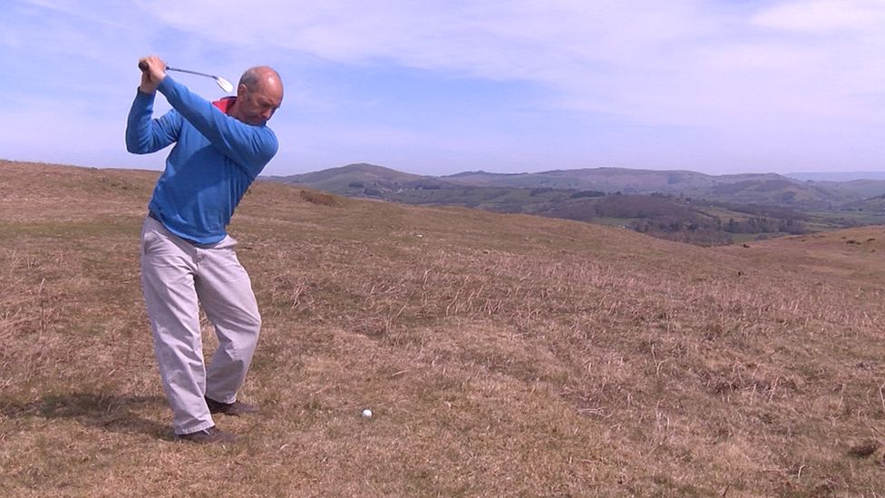 Chris Powell on the course