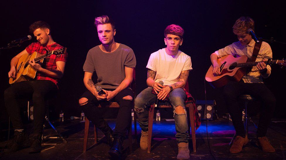 Tom Mann, Casey Johnson, Jake Sims and Reece Bibby of Stereo Kicks performing in London in 2015