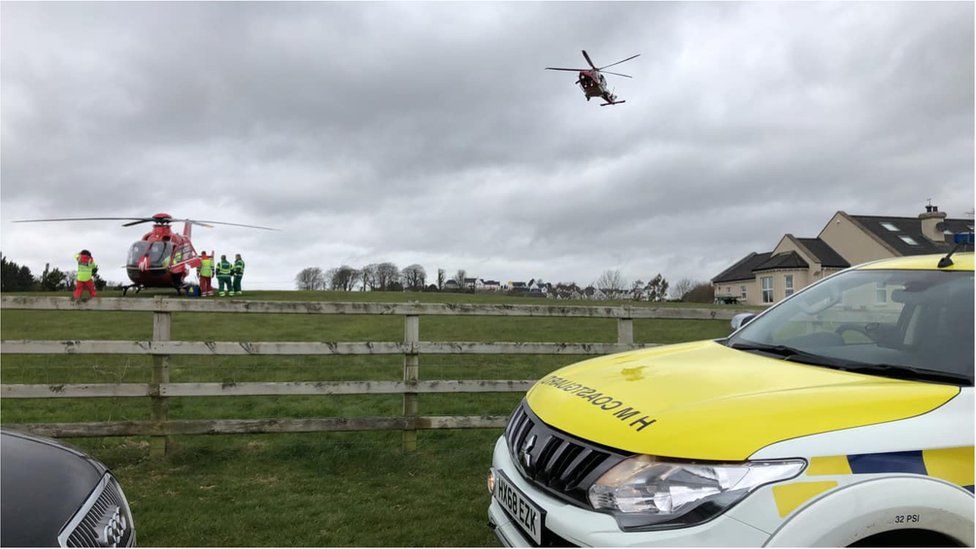Scene of Strangford Lough rescue operation
