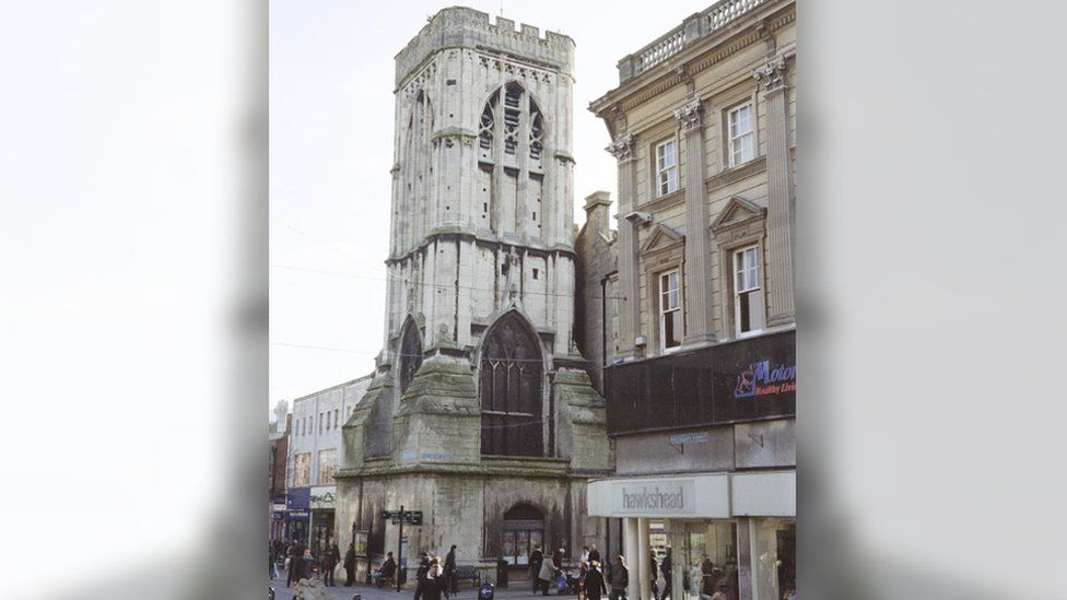 St Michael's Tower, Gloucester. photographed in 2005