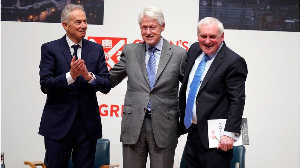 Tony Blair, Bill Clinton and Bertie Ahern