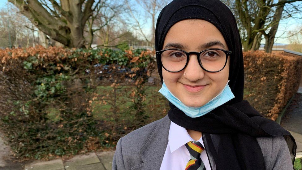 Mahanimah, a Year 9 pupil at Manor High School, in Oadby, Leicestershire