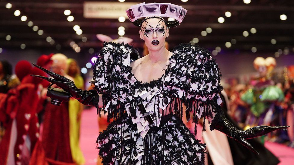 An act during the opening of RuPaul's DragCon UK 2024 at ExCeL London