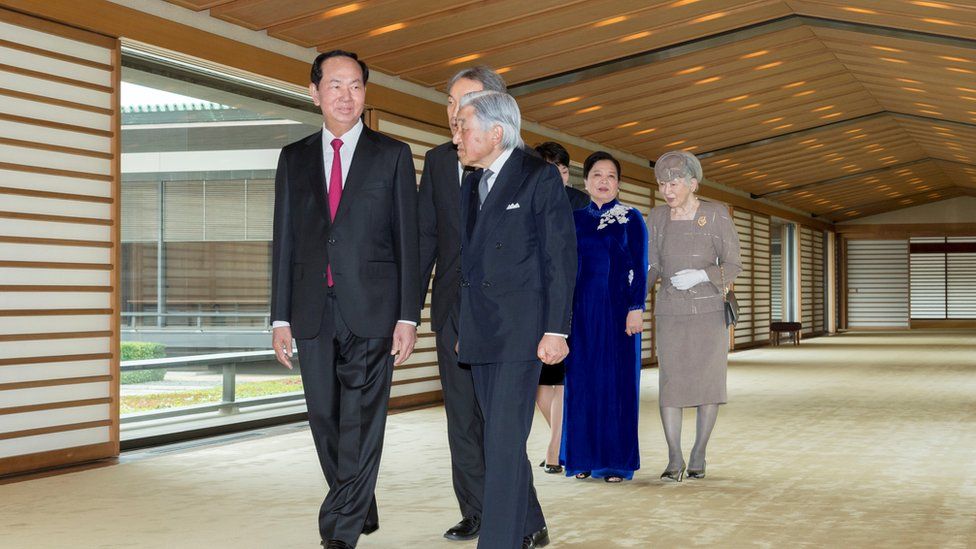 Nhà vua Akihito và Hoàng hậu Nhật Bản chủ trì Quốc yến chào đón Chủ tịch nước Trần Đại Quang và Phu nhân