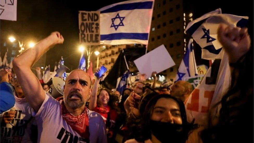 Демонстрация протеста против Нетаньяху в Иерусалиме (20.03.21)